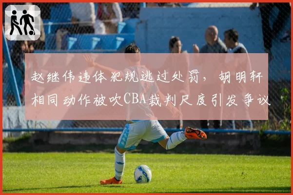 赵继伟违体犯规逃过处罚,胡明轩相同动作被吹CBA裁判尺度引发争议